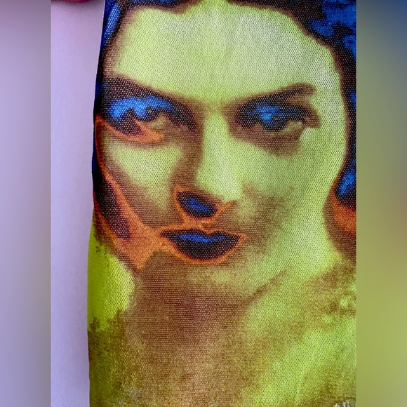JEAN PAUL GAULTIER SIGNATURE COLLECTION FACES MESH TOP. SIZE M - Picture 5 of 8